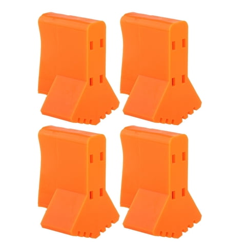 Ioensy - Paquete De 4 Fundas Para Pies De Escalera, Patas De Escalera De Ático, Patas De Muebles De Silicona Duraderas, Color Amarillo