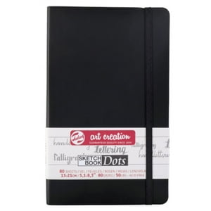Libreta Art Creation Negra 13X21Cm 80Gr 80Hjas.Con Puntos