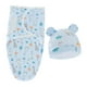 thumbnail image 4 of Swaddle Wraps Para Recién Nacidos, Gorro Para Bebés, Manta Infantil Para Niñas Recién Nacidas, Regalos, Jirafa Azul, 4 of 5