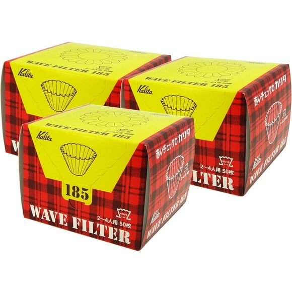 Filtro de papel para café Kalita Kalita Wave para 2 a 4 personas, 150 unidades