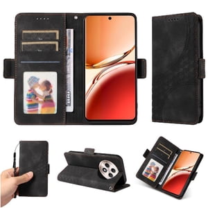 Carcasa Foxdock Oppo Reno 12F 5G De Cuero Pu, Diseño Acolchado Clásico, Protección Contra Caídas Y Rayones