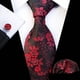 thumbnail image 1 of 1set Men's Plum Paisley Tie Three Piece Suit Including Tie Pocket Towel Cufflinks, 1 of 5