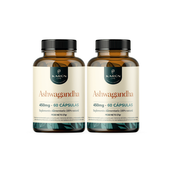 Pack X2 Ashwagandha 120 Capsulas Karun Life