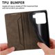 thumbnail image 2 of Funda tipo cartera con bloqueo RFID para Xiaomi 15 Pro Con tapa abatible, portatarjetas, cierre magnético, TPU y soporte Marrón, 2 of 6