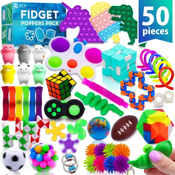 Fidget Lab Paquete de juguetes Fidget Zen Laboratory, 50 unidades, para niños y ...
