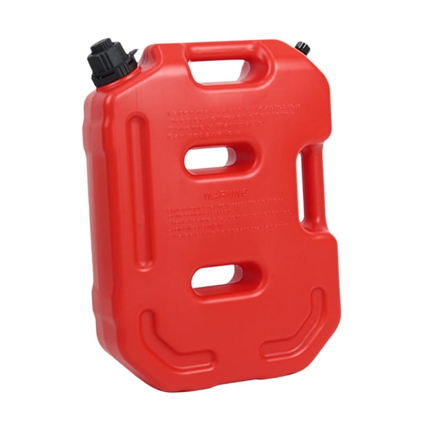 Tanque de combustible para automóvil, bidón de almacenamiento de líquidos de 10 l, portátil y práctico, bidón de combustible para barco, motocicleta y Rojo