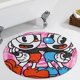 thumbnail image 5 of Cuphead Alfombra Redonda de Felpa Coral, Antideslizante, No Desprende Pelusas, Lavable y Duradera para Salón, Dormitorio y Habitación de Niños 60cm, 5 of 6