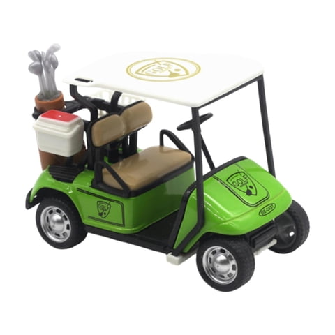 Magideal - Modelo De Carrito De Golf, Mini Carrito De Golf, Juguete En Miniatura, Carrito De Golf De Mesa, Decoración Para Casa De Muñecas, Accesorios Para Niños Verde