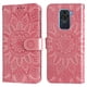thumbnail image 5 of Funda tipo cartera FOXDOCK para Xiaomi Redmi Note 9 4G , diseño girasol en relieve, cuero PU, cierre magnético, soporte y tarjetero, 5 of 5
