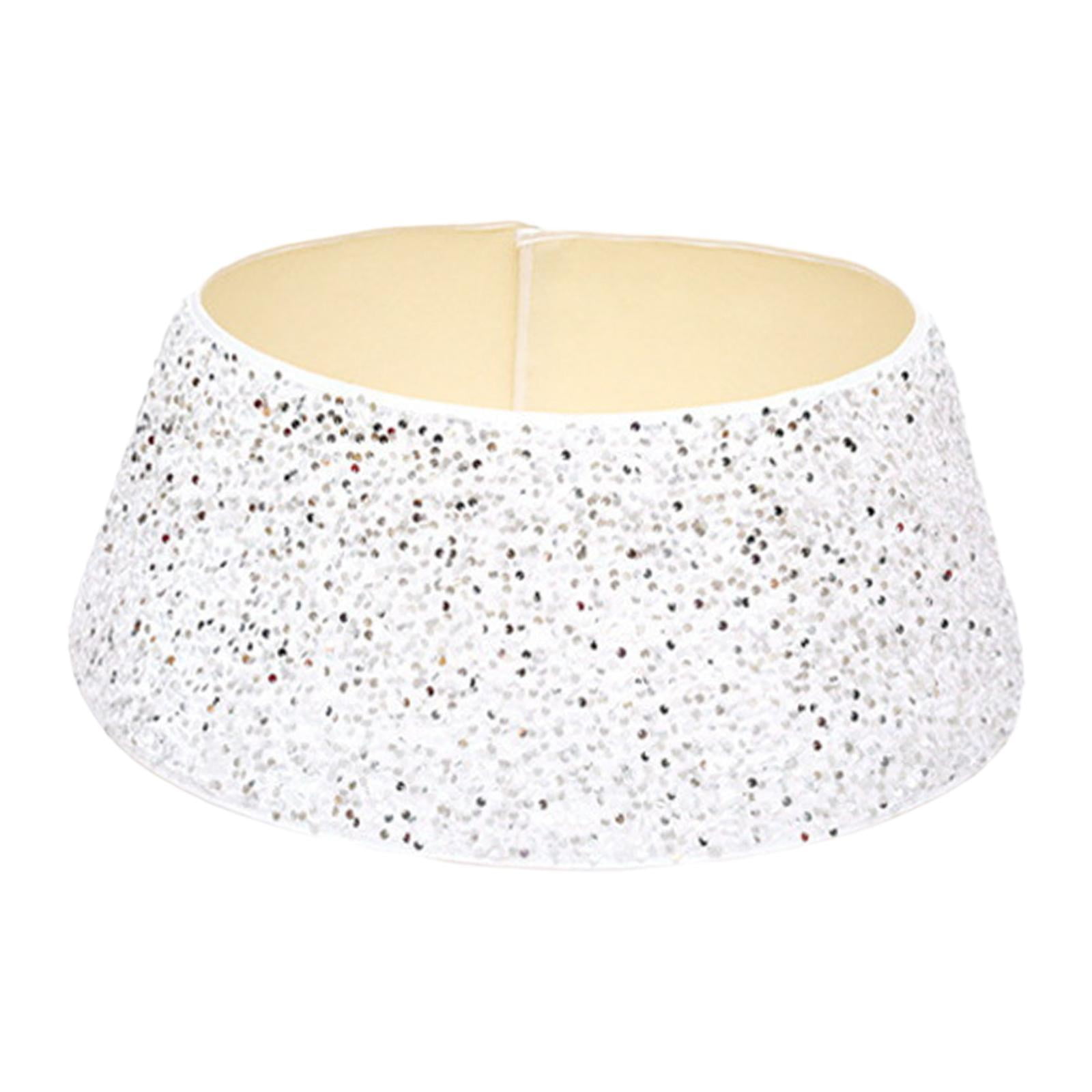 Magideal - Collar De Árbol De Navidad, Anillo De Árbol De Navidad, Fiesta Festiva, Decoración Decorativa De Moda Para Árbol De Navidad, Falda De Árbol De Lenteju Plata