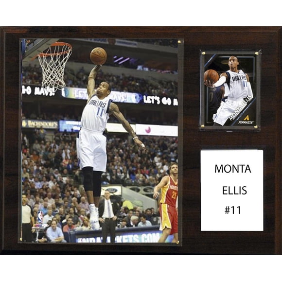 Placa C&I Collectables NBA Dallas Mavericks Monta Ellis 30 x 38 cm