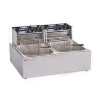 Importclick - Freidora Eléctrica Doble Deposito 12 Lt 2500 Watt