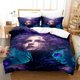 thumbnail image 1 of Mother Earth Blackligh Bedding Set Duvet Cover Bed Set Quilt Cover Pillowcase Comforter Size Boys Adult Bed Sheets, 1 of 5