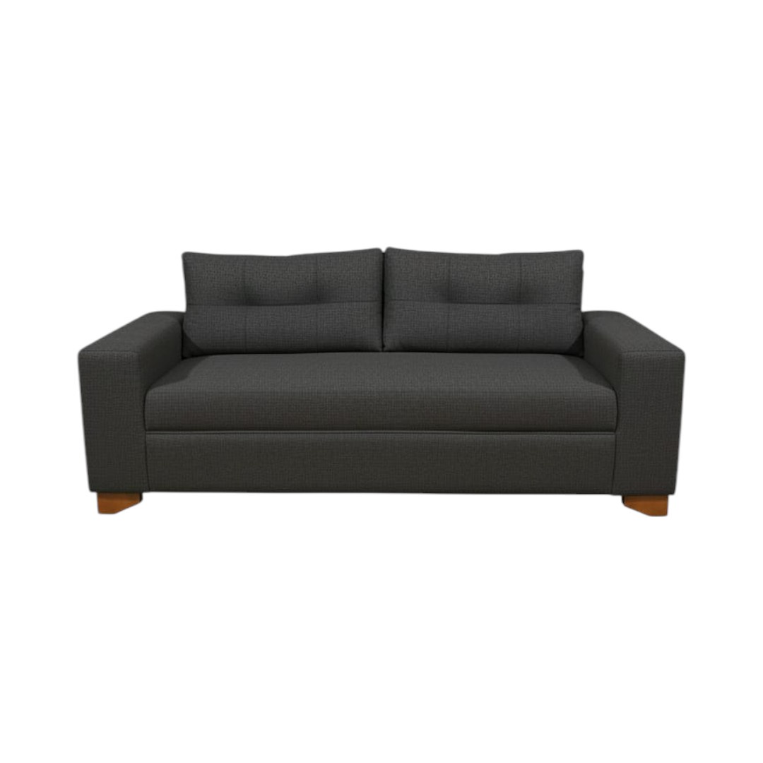 Diseños Valestrini - Sofa Paris Dos Cuerpos Lino Gris Oscuro