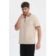 thumbnail image 2 of Polera Hombre Textura Cierre Polo Beige, 2 of 4