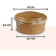 thumbnail image 2 of 100 bowl envase recipiente kraft alimentos tapa pet 750ml, 2 of 3