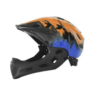 Magideal - Casco De Bicicleta Para Niños, Casco De Bicicleta De Carretera, Casco De Bicicleta Ligero Y Cómodo, Casco Deportivo Para Monopatín, Equitación, Ciclis Naranja Azul