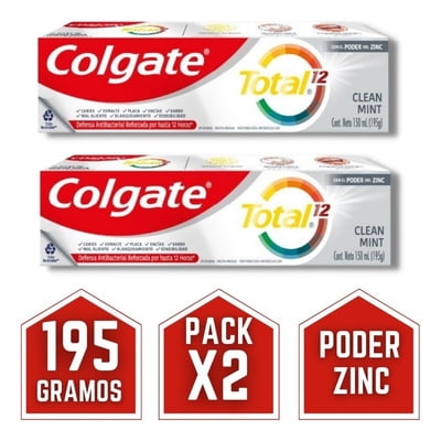 Pasta Dental Total 12 Clean Mint 150 Ml 2 Un Colgate