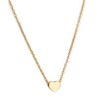Elbauldejuma - Cadena Corazon Golden Minimalista Chapada En Oro 18K