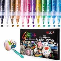 Zscm Quality Decides The Future - Paint Pens Zscm 12 Colores Con Purpurina Acrílica Para Pintura Rupestre