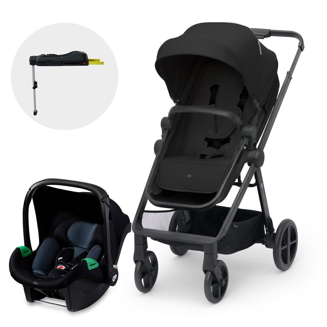 Kinderkraft - Coche Travel System Newly 3 En 1 Negro + Base Isofix