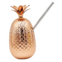 Magideal - Con Tubo Para Beber Copas De Cóctel Vasos Creativos Cerveza Taza De Tazas Copa Decoración De Agua , Bronce