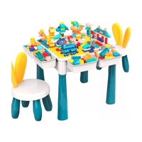 Genérico - Mesa Bloques Didactica 200 Piezas Y 2 Sillas