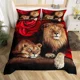 thumbnail image 1 of x1394 Bed Sheetsed Animal Lion Bedding Set Duvet Cover Bedroom Comforter Covers Twin ​Size Quilt Cover Home Textile /PCS 3-Piece Bedding Set (1 Duvet Cover + 2 Pillow Shams) nj1394, 1 of 5