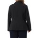 thumbnail image 4 of Agnes Orinda Traje de Mujer Talla Grande Blazers Cuello con Solapa Botón Único Manga Larga Casual de Negocios Chaqueta de Oficina con Bolsillo 2X Negro, 4 of 8