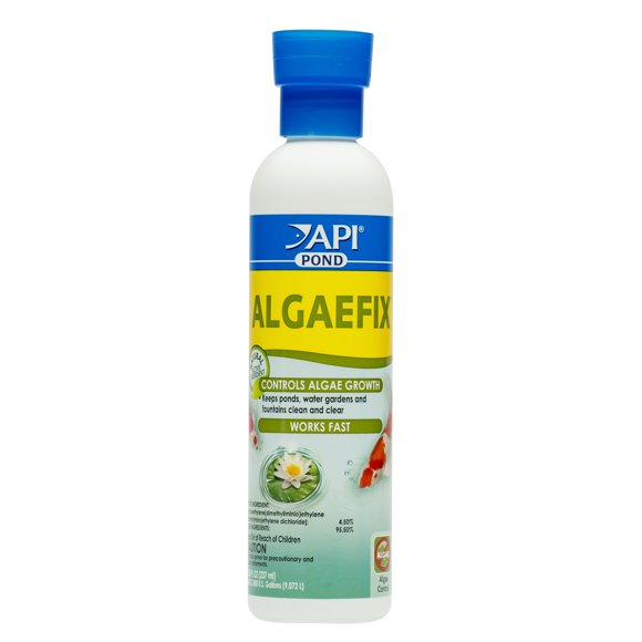 Algaecide API POND ALGAEFIX, botella de 240 ml para control de algas