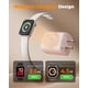 thumbnail image 4 of Bloques de carga para Apple Watch, cargador 3 en 1 PD 20W USB‑C con carga inalámbrica integrada para reloj, cargador de pared de doble puerto compatible con iPhone, AirPods, iWatch, rosa, 4 of 7