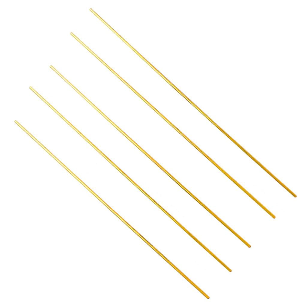 Fiocias - 5pcs Tubos De Latón Varillas De Latón Barra De Cobre Redonda Barra De Metal Bricolaje 300mm A