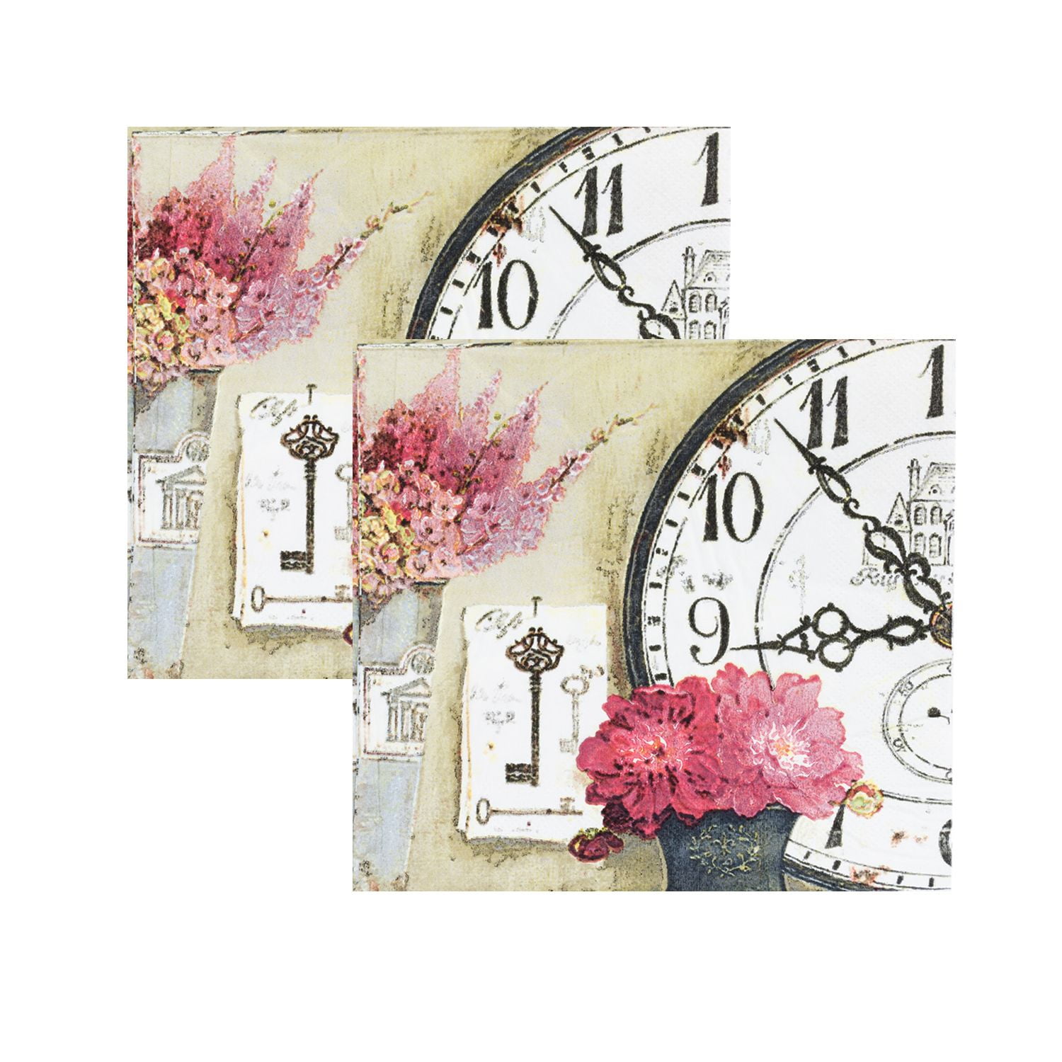 Concepts Life - Pack 4 Paquetes De Servilletas Diseño Rosa