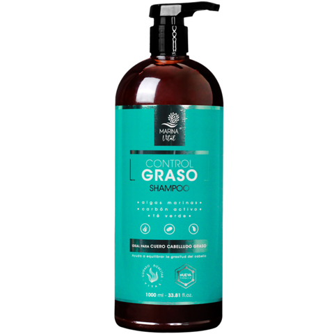 Marina Vital - Graso Shampoo 1000Ml Tea Verde Mas Carbon