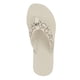 thumbnail image 2 of Chanclas Calvin Klein Meena para mujer con logotipo marfil/plateado 152, 2 of 6