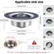 thumbnail image 4 of Kit Tapón Colador Drenaje Fregadero Cocina Acero Inoxidable, 4 of 5