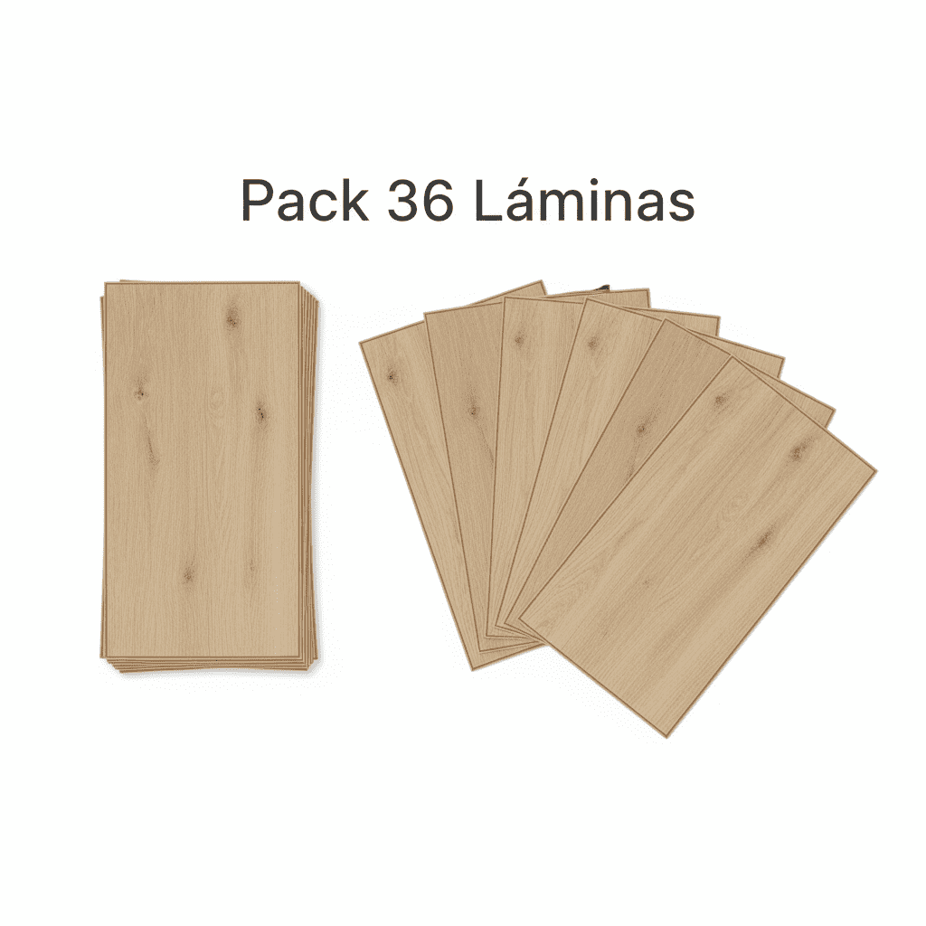 Genérico - Piso Vinílico Autoadhesivo – Pack 36 Láminas