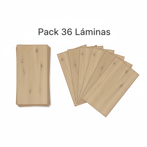 Genérico - Piso Vinílico Autoadhesivo – Pack 36 Láminas