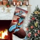 thumbnail image 1 of Capitán Planeta Tema: Calcetines de Navidad, fino lino blanco para colgar en escaleras y chimenea, decoración navideña para el hogar, regalo de Navidad. 45cm × 32cm, 1 of 5