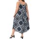 thumbnail image 3 of Agnes Orinda Vestido de Verano Casual de Vacaciones con Estilo Bohemio de Talla Grande para Mujer con Tirantes Espagueti, Cuello Redondo, Estampado Flowy Swing, Talla 3X, Azul Oscuro, 3 of 7