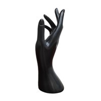 Magideal - Maniquí Femenino De Mano, Modelo De Joyería, Organizador Portátil, Tocador De Encimera, Tiendas Prácticas, Soporte De Exhibición De Anillos Y Pulseras Negro