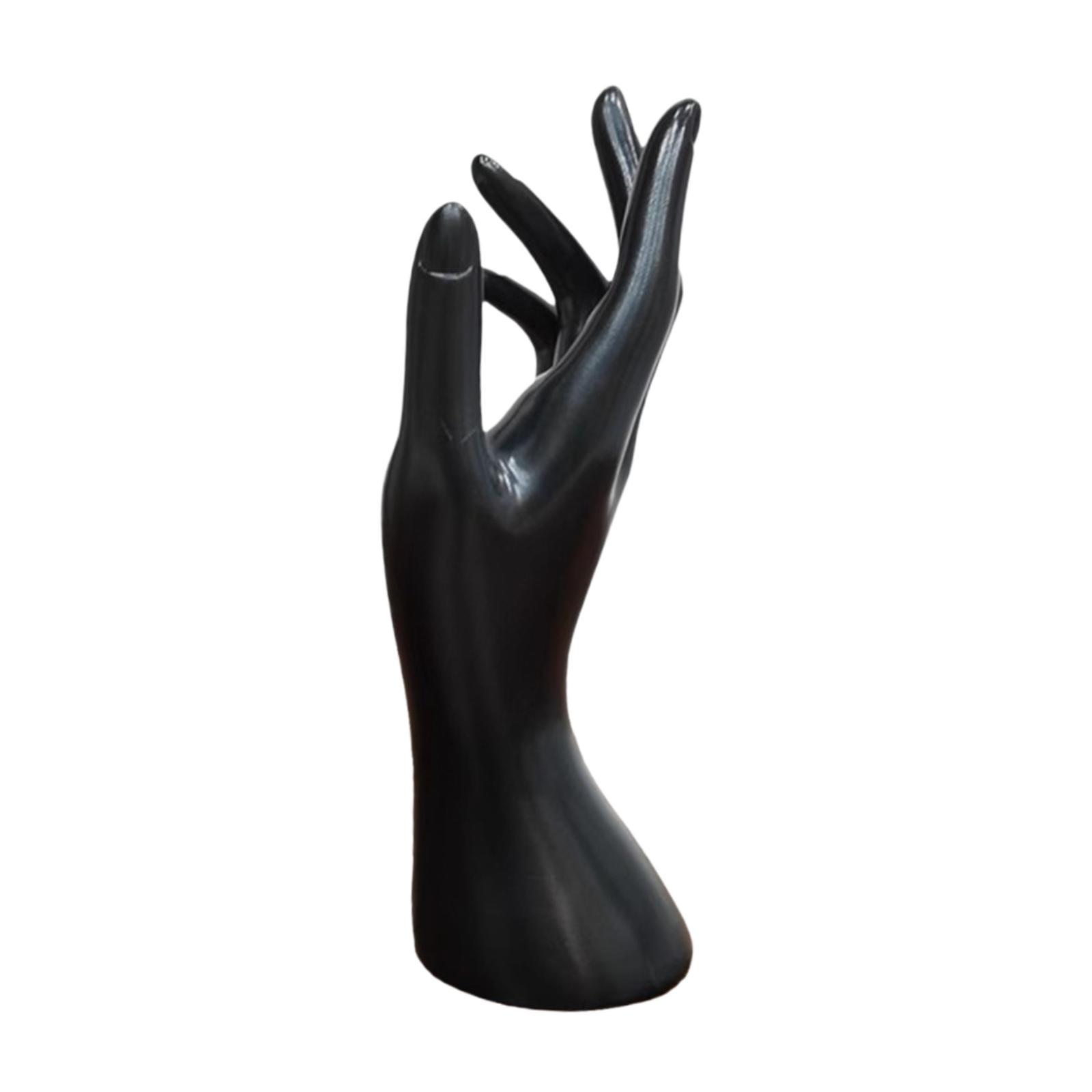 Magideal - Maniquí Femenino De Mano, Modelo De Joyería, Organizador Portátil, Tocador De Encimera, Tiendas Prácticas, Soporte De Exhibición De Anillos Y Pulseras Negro