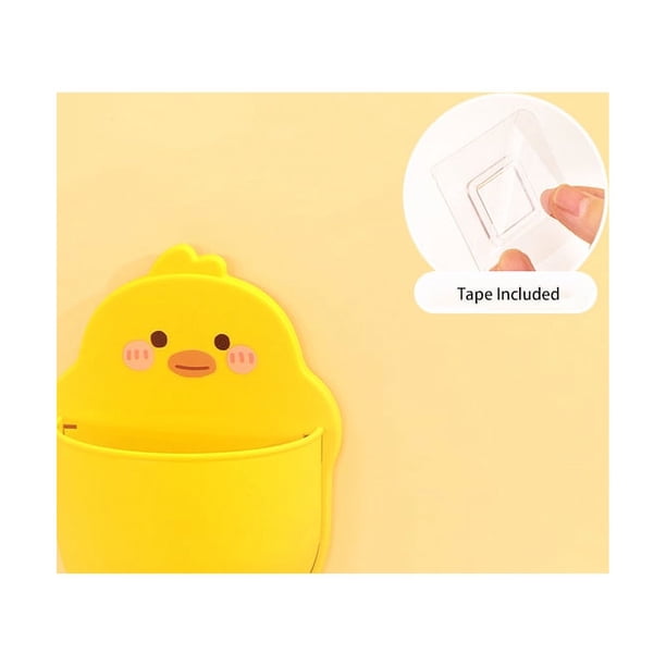 Get Organized with our Cute and Multi-Purpose Desktop/Wall Hanging Pen and Phone Holder - Sturdy, Adorable, and Easy to Install (1pc, 6.1x4.33 Inch, PP)
