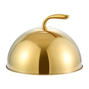 Bothyi - Cubierta De Cúpula De Acero Inoxidable Para Alimentos, Cubierta Antipolvo Para Fiestas De Cumpleaños En Interiores Y Exteriores, Color Dorado, Diámetro Interior De 20 Cm.