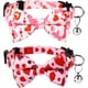thumbnail image 1 of collares para gatos de San Valentín con lazo y cascabeles, con forma de corazón, para gatos, para niñas, niños, machos y hembras (rosa y rojo)., 1 of 7
