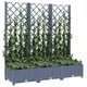 thumbnail image 4 of Jardinera VidaXL PP gris oscuro con enrejado de 120 x 40 x 121 cm, 4 of 9