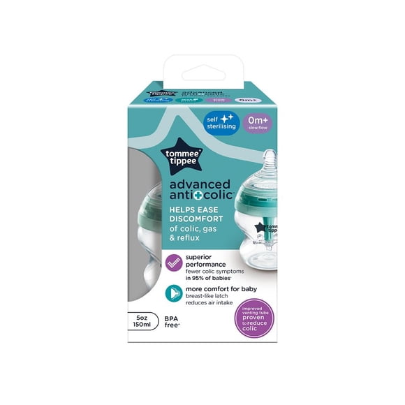 Mamadera Advance Anticolic 150ml Flujo Extra Lento 0 Meses+ Celeste