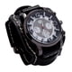 thumbnail image 1 of Reloj Punk Retro Pulsera Cuero Moda Correa Cuero Ancha Vintage Negro, 1 of 2