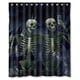 thumbnail image 1 of Cortina de ducha de Halloween con calaveras aterradoras y ganchos, tamaño 60 x 72 pulgadas, 1 of 3