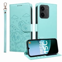 Funda Billetera Foxdock Compatible Con Xiaomi Redmi 15C, Diseño Perrito Tierno, Ranuras Para Tarjetas Y Soporte Plegable